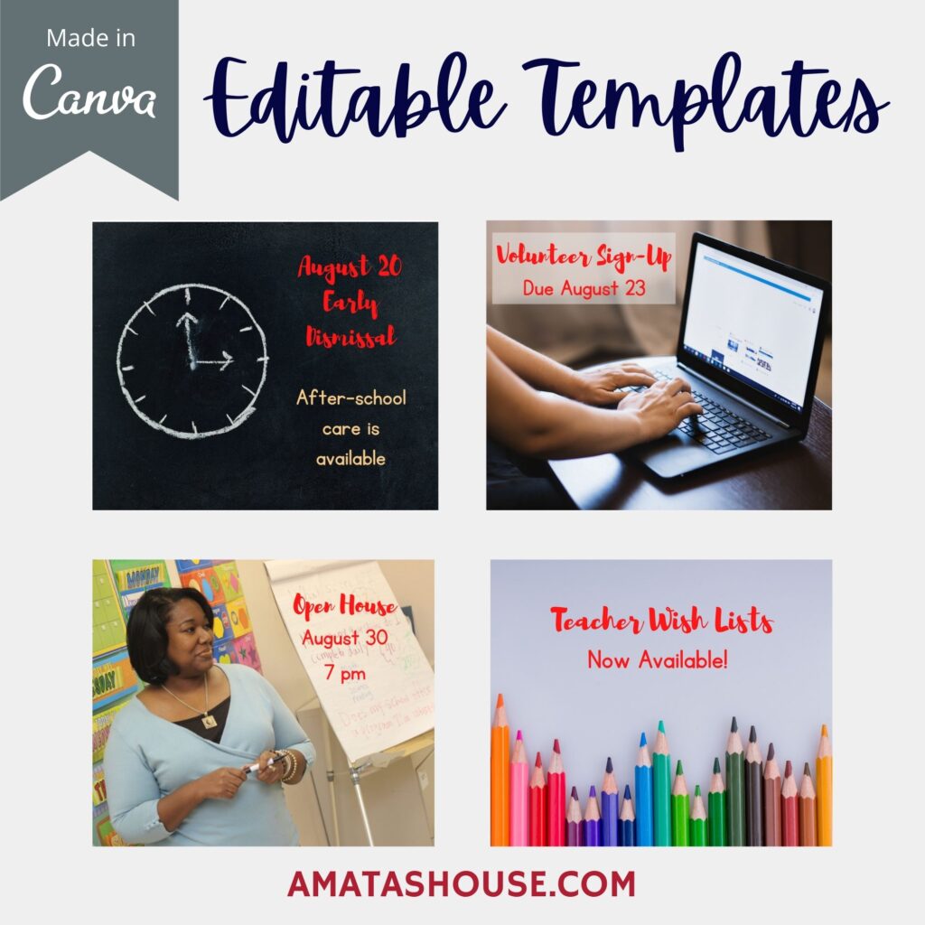 templates help you to prioritize communication and help foster school-to-home communication and engagement, without a lot of time, effort, or design experience!